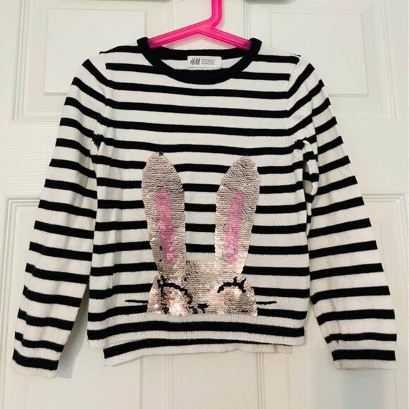 H&M kids bunny sweater size 4-6Y - Picture 1 of 4